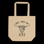 Scottish Highland Cow Eco Tote Bag - Organic Cotton