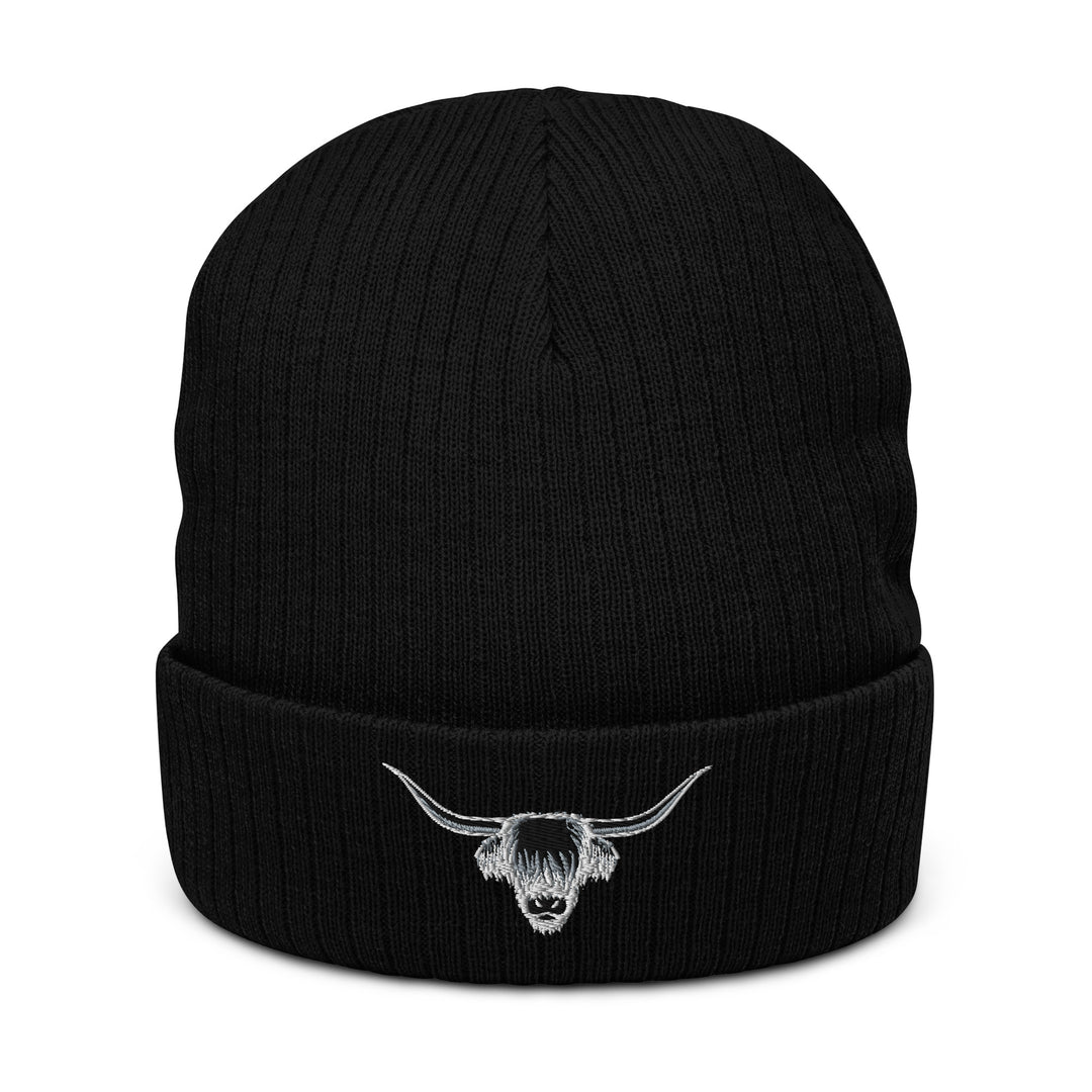 Scottish Highland Ribbed knit beanie