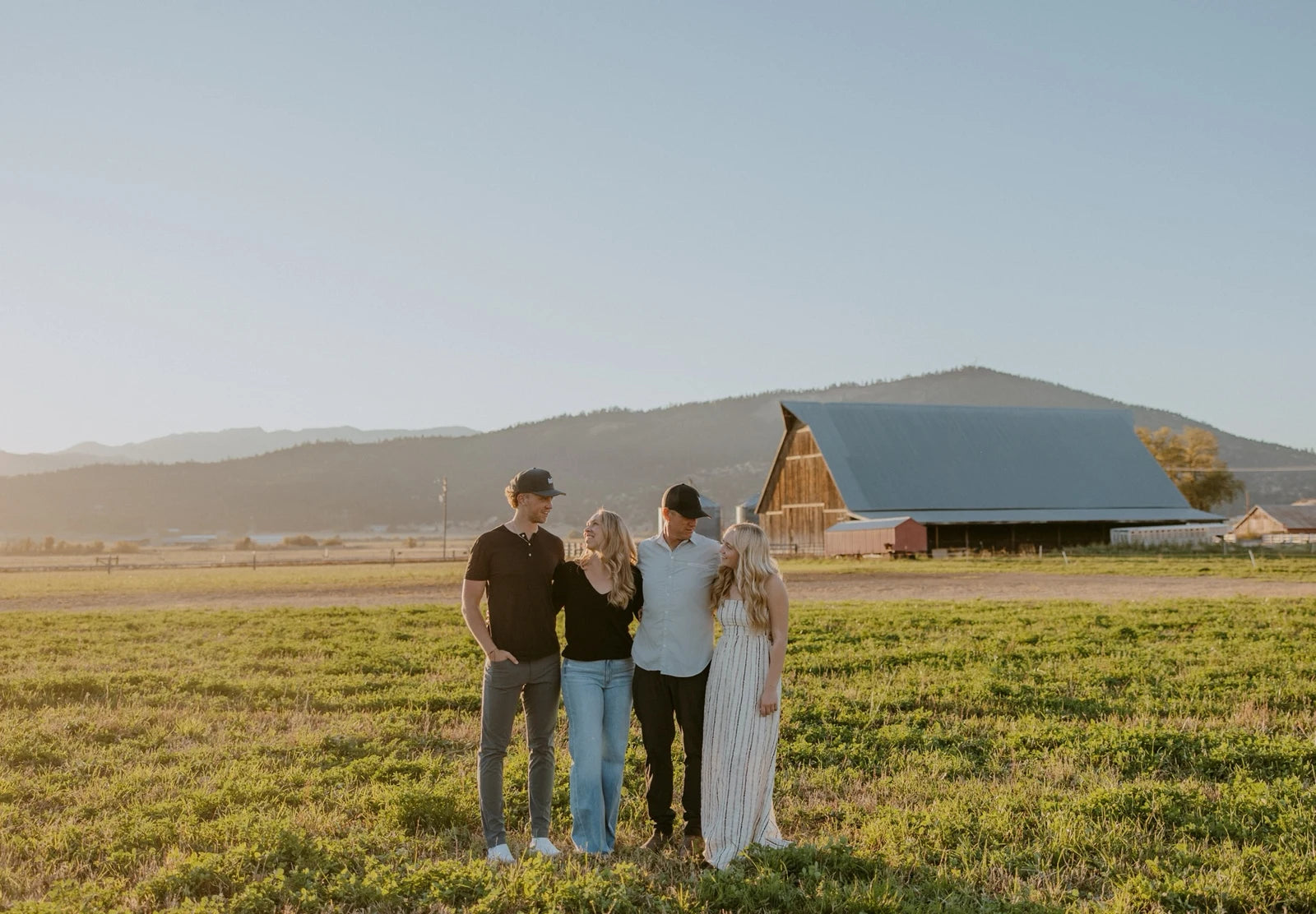 The StarWalker family together at the farm