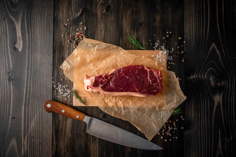 New York Strip Steak 8-10 oz, Organic Grass Fed