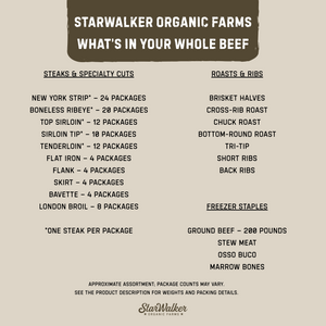 StarWalker Organic Farms Whole Beef