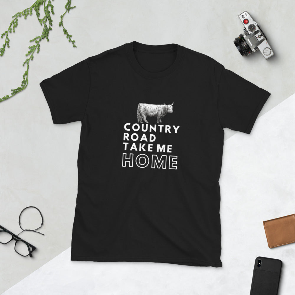 Highland Cow Country Road T-shirt
