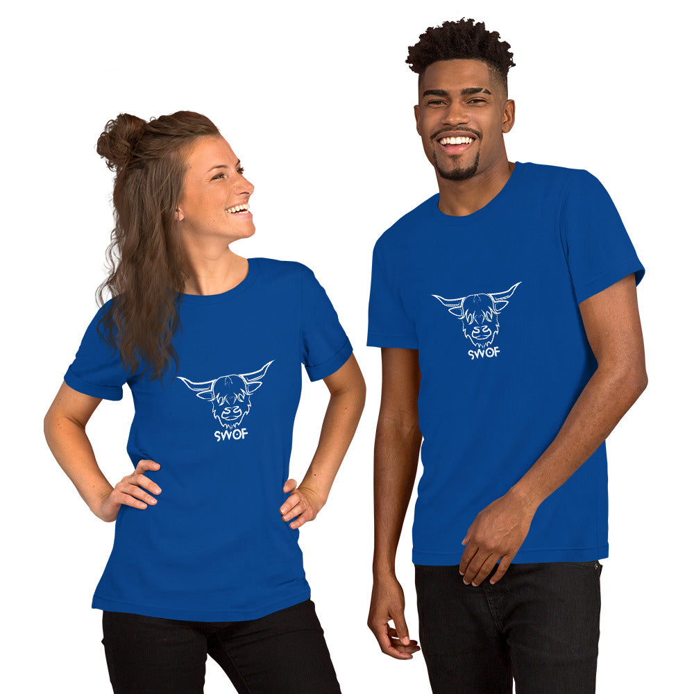 SWOF Scottish Highland Cow short-sleeve unisex t-shirt